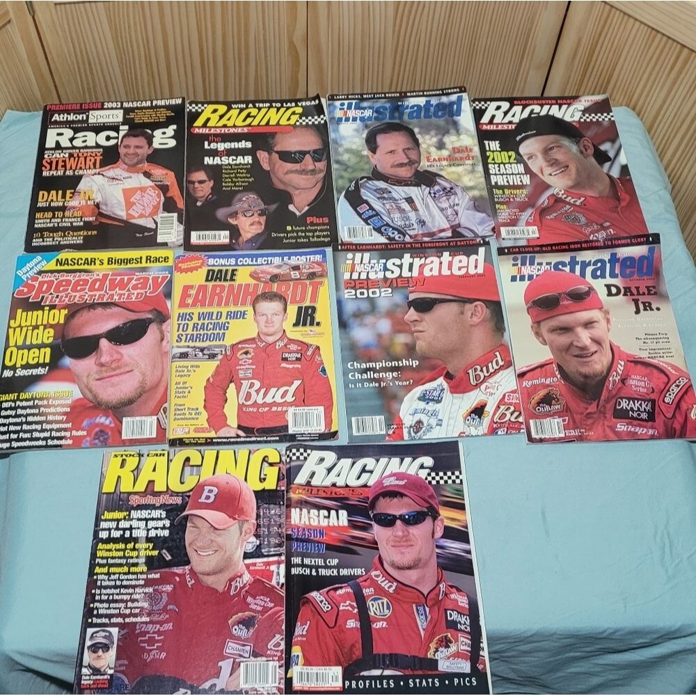 Nascar Magazine Lot Dale And Dale Jr Lot Of 10 Still Has Inserts